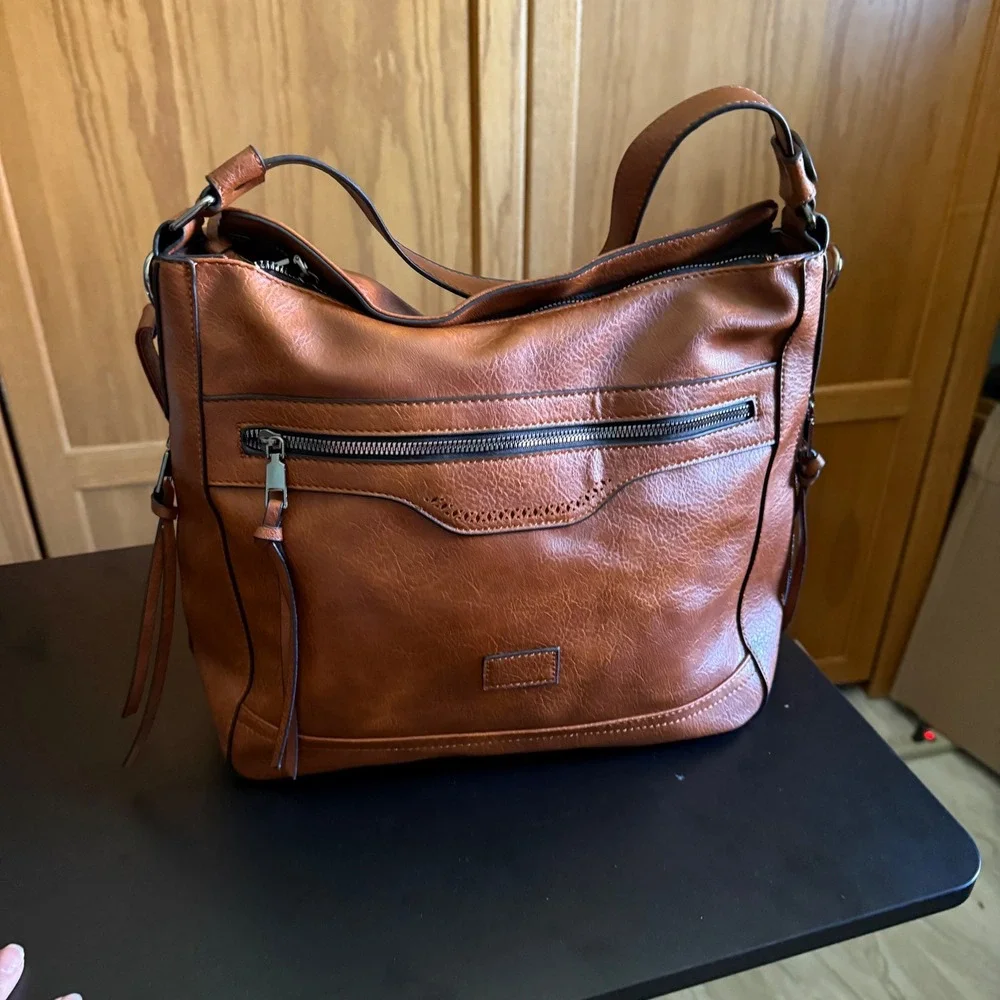 Crossbody Shoulder Bag, Top Handle Satchel,‎ Zipper Pockets